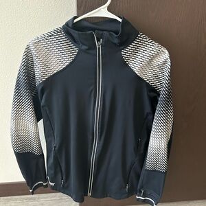 Black and White Zip-Up Jacket